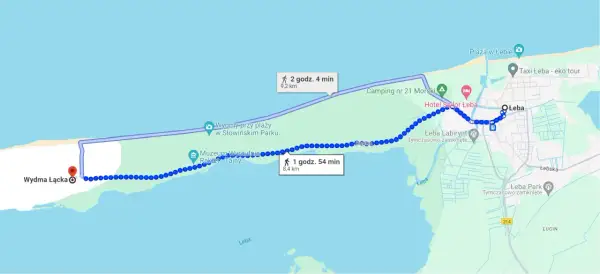 Ile km plażą z Łeby na wydmy? Sprawdź, ile naprawdę musisz przejść